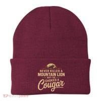 Never Killed A Mountain Lion But Ive Choked A Cougar Beanie thumb 0