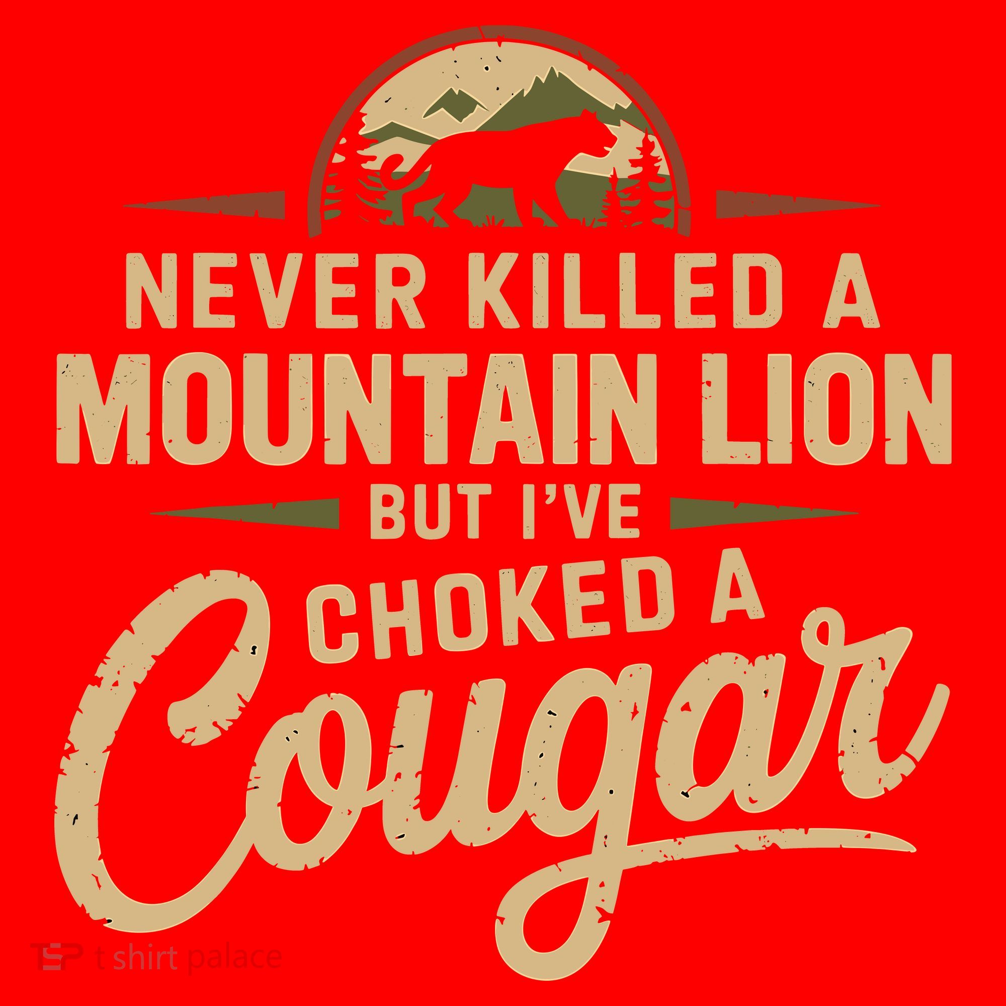 Never Killed A Mountain Lion But Ive Choked A Cougar Santa Hat