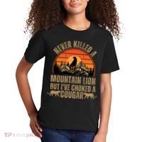 Never Killed A Mountain Lion But I've Choked A Cougar Quotes Kids T-Shirt thumb 2