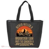 Never Killed A Mountain Lion But I've Choked A Cougar Quotes Tote Bag thumb 0