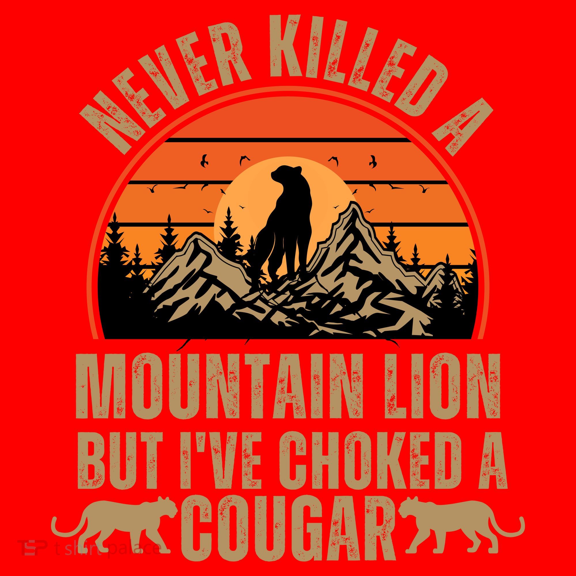 Never Killed A Mountain Lion But I've Choked A Cougar Quotes Santa Hat