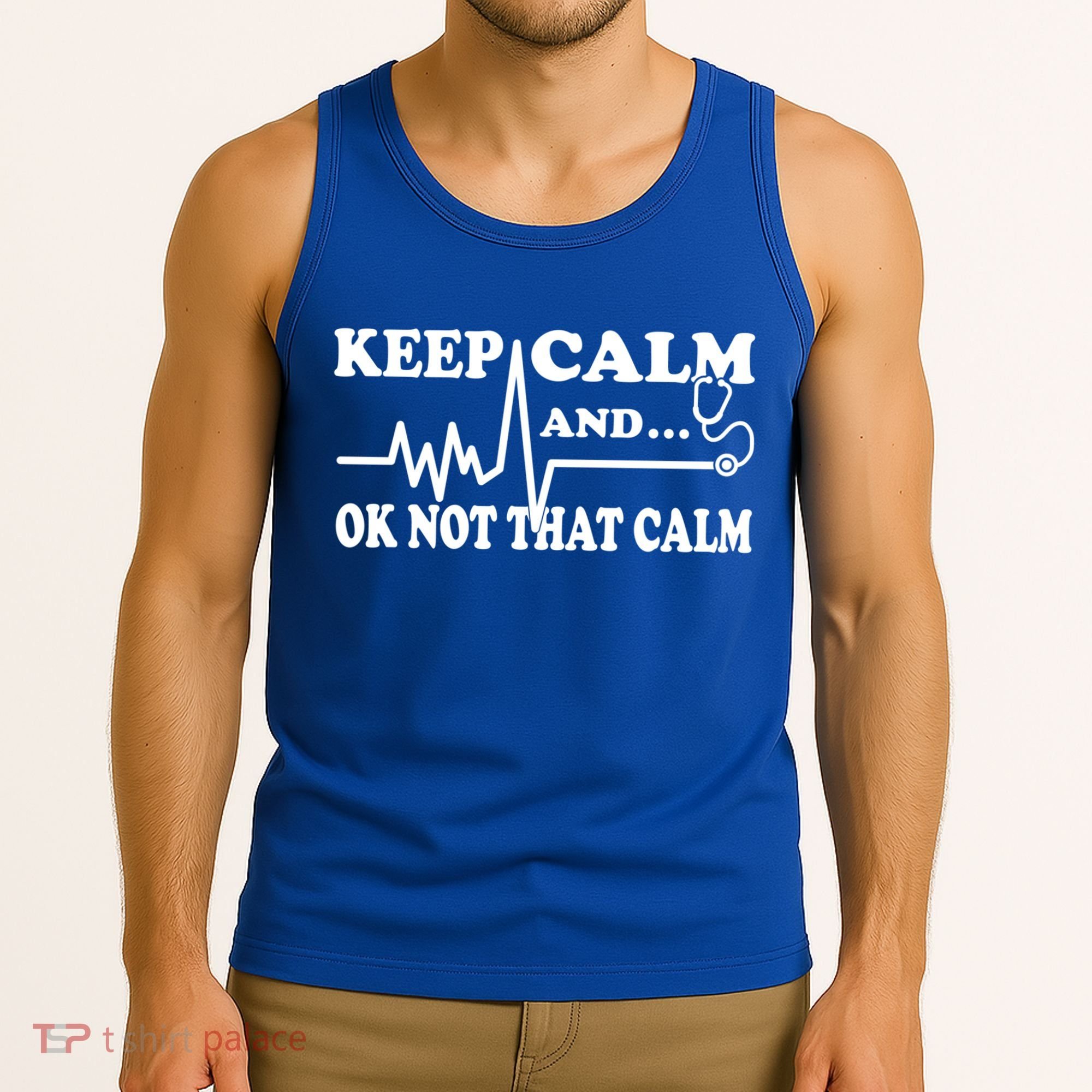 Nurse Keep Calm And Ok Not That Calm Funny Cardiac Nursing Gift Tank Top