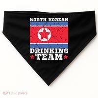 North Korean Drinking Team Funny North Korea Flag Beer USA-Made Doggie Bandana thumb 0