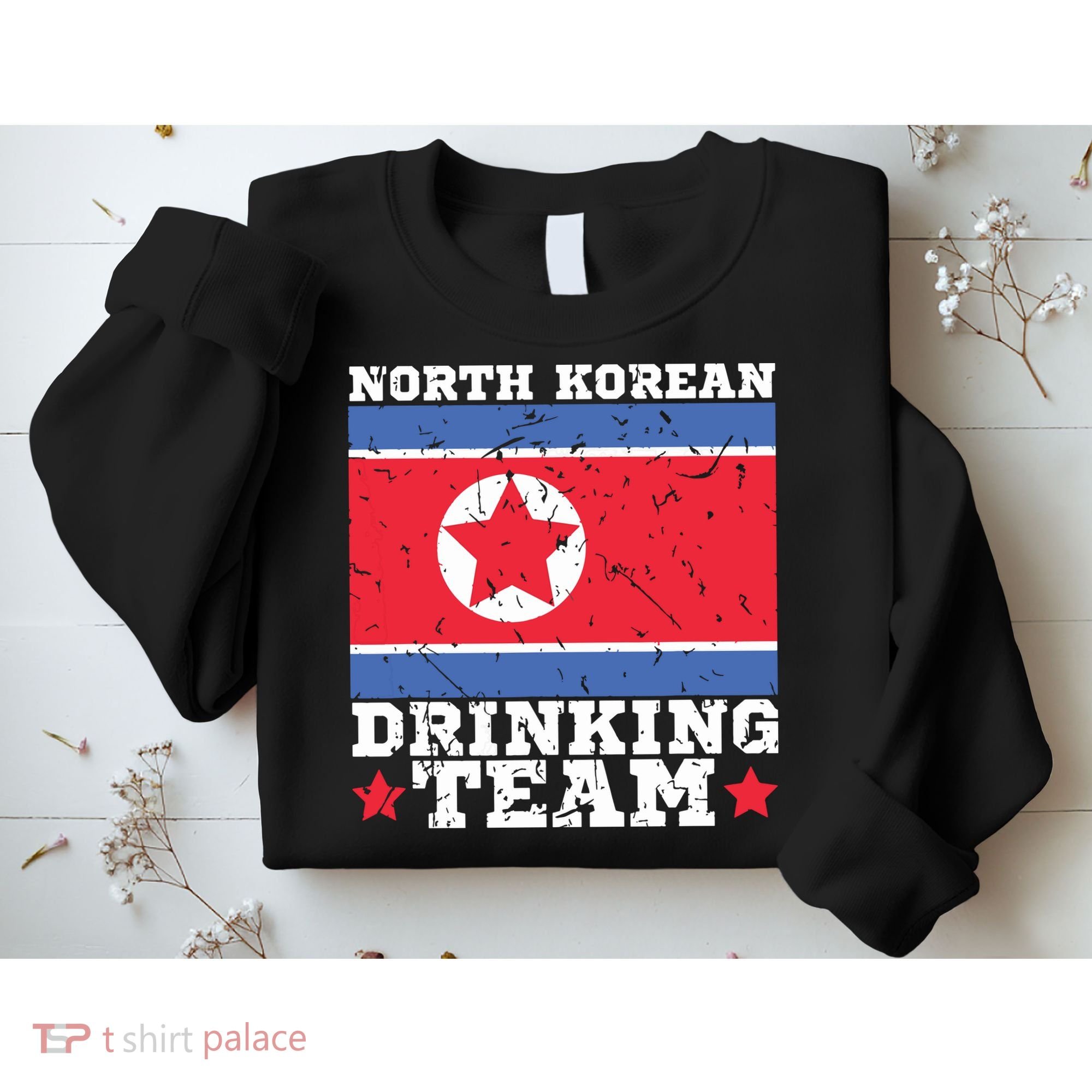 North Korean Drinking Team Funny North Korea Flag Beer Sweatshirt