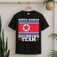 North Korean Drinking Team Funny North Korea Flag Beer T-Shirt thumb 2