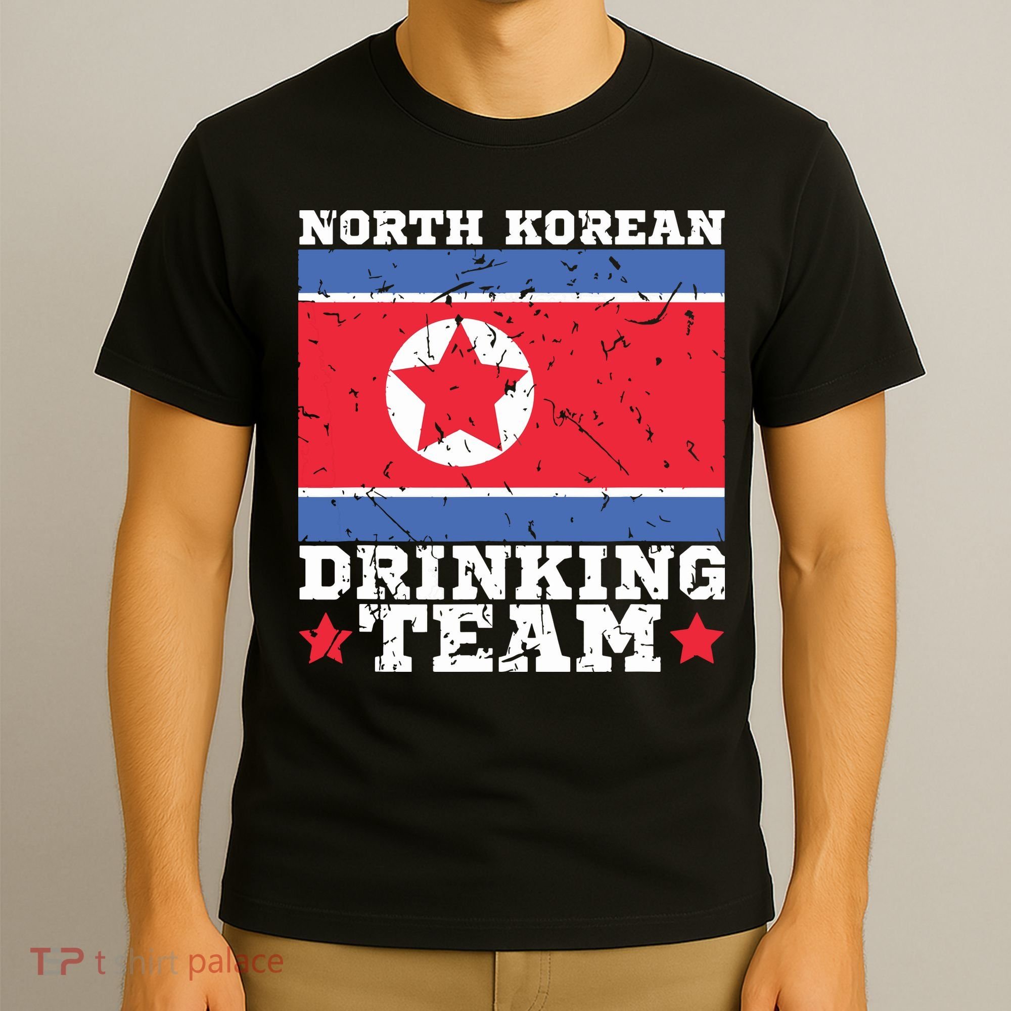 North Korean Drinking Team Funny North Korea Flag Beer T-Shirt