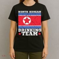 North Korean Drinking Team Funny North Korea Flag Beer T-Shirt thumb 4