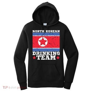 North Korean Drinking Team Funny North Korea Flag Beer Women's Hoodie