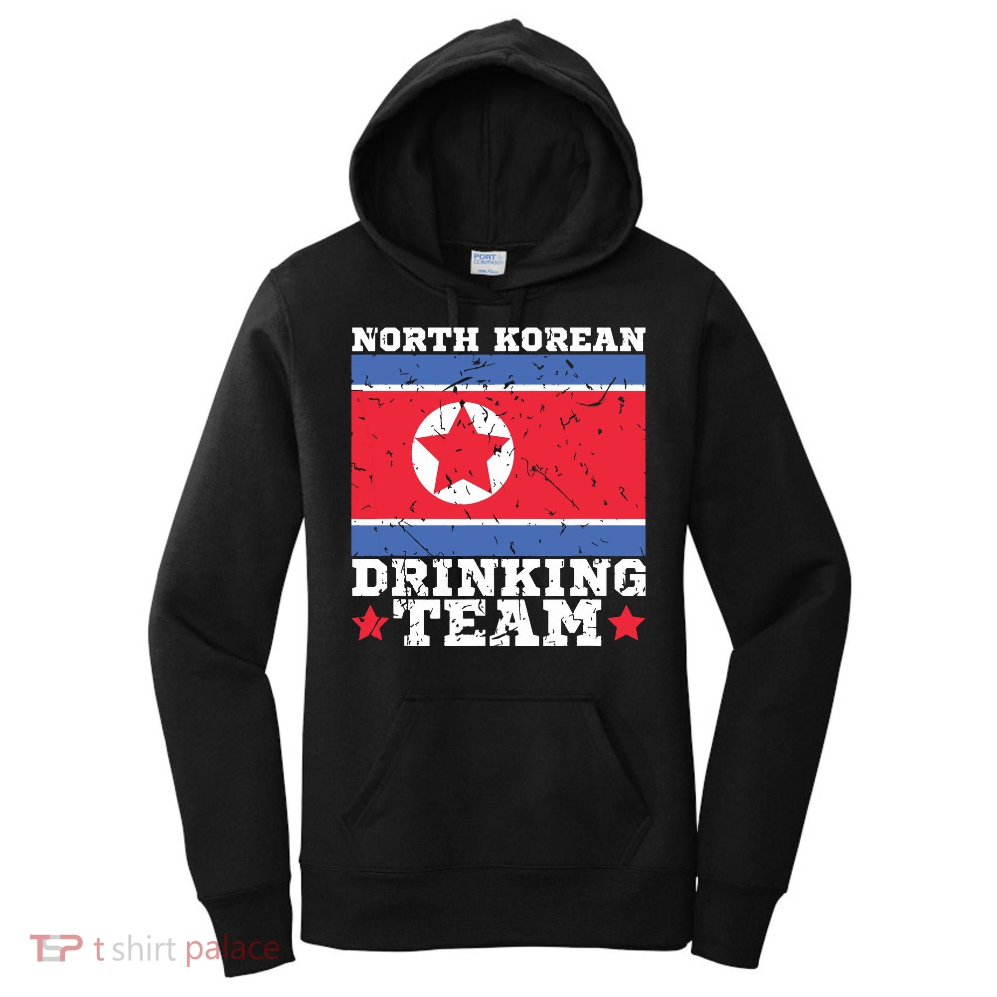 North Korean Drinking Team Funny North Korea Flag Beer Women's Hoodie