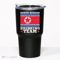 North Korean Drinking Team Funny North Korea Flag Beer Tumbler thumb 0