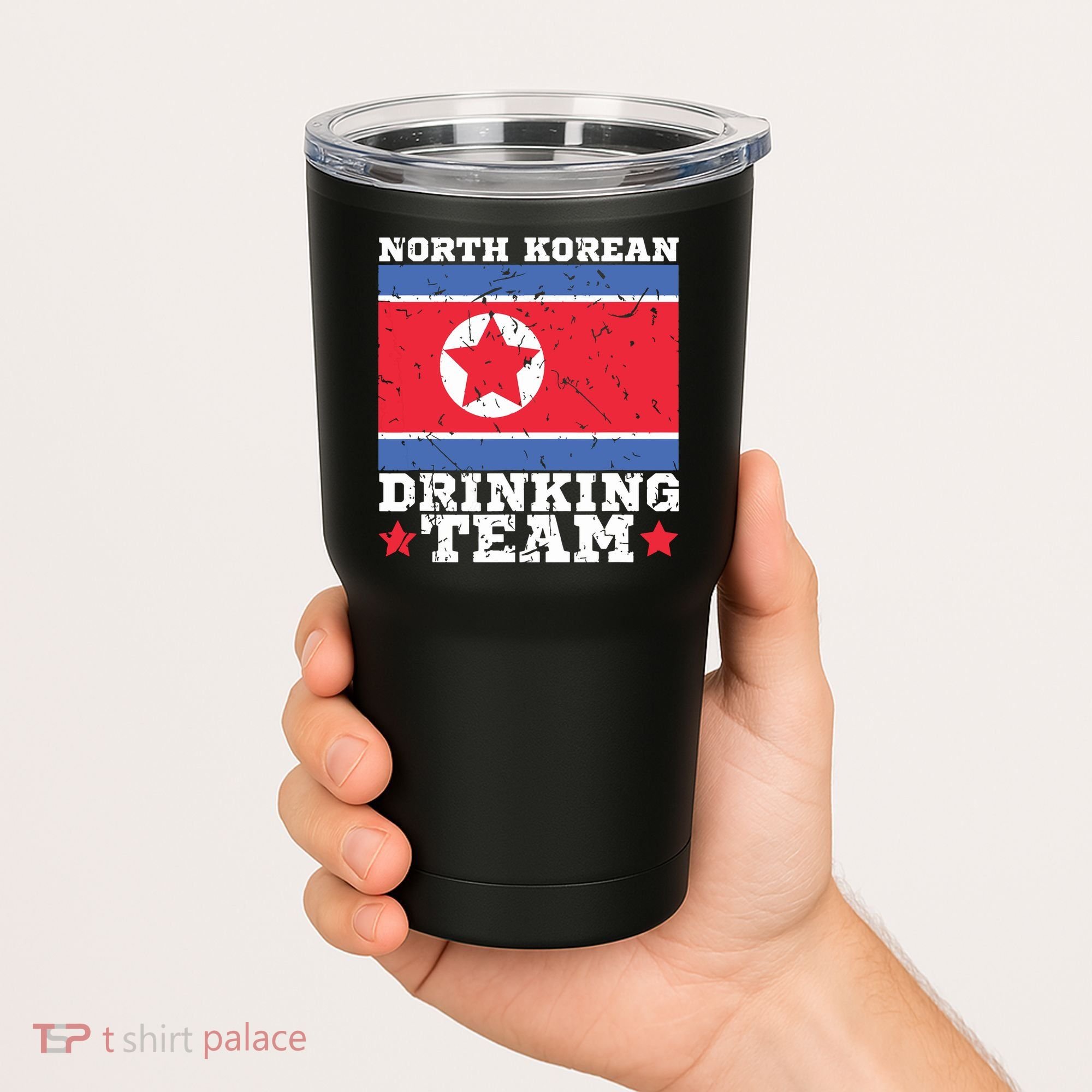 North Korean Drinking Team Funny North Korea Flag Beer Tumbler