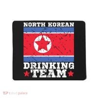North Korean Drinking Team Funny North Korea Flag Beer Mousepad thumb 0
