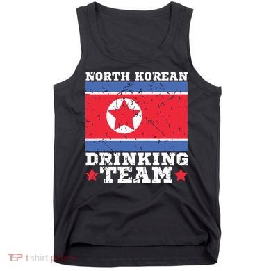 North Korean Drinking Team Funny North Korea Flag Beer Tank Top