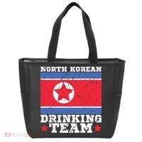 North Korean Drinking Team Funny North Korea Flag Beer Tote Bag thumb 0