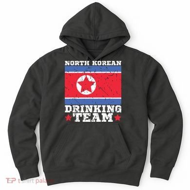 North Korean Drinking Team Funny North Korea Flag Beer Hoodie
