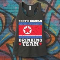 North Korean Drinking Team Funny North Korea Flag Beer Women's Tank Top thumb 3
