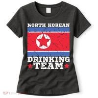 North Korean Drinking Team Funny North Korea Flag Beer Women's T-Shirt thumb 0