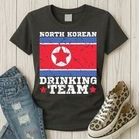 North Korean Drinking Team Funny North Korea Flag Beer Women's T-Shirt thumb 3