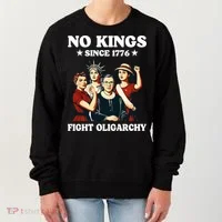 No Kings Fight Oligarchy Women's Sweatshirt thumb 0