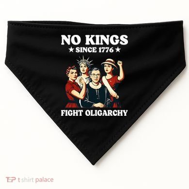 No Kings Fight Oligarchy USA-Made Doggie Bandana