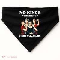 No Kings Fight Oligarchy USA-Made Doggie Bandana thumb 0