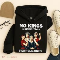 No Kings Fight Oligarchy Hoodie thumb 4