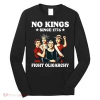No Kings Fight Oligarchy Long Sleeve Shirt thumb 0