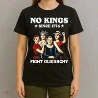 No Kings Fight Oligarchy T-Shirt thumb 4