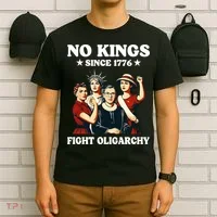 No Kings Fight Oligarchy T-Shirt thumb 6
