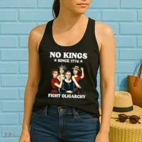 No Kings Fight Oligarchy Women's Tank Top thumb 2