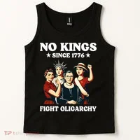 No Kings Fight Oligarchy Tank Top thumb 2