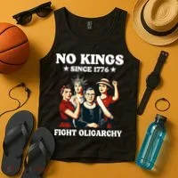 No Kings Fight Oligarchy Tank Top thumb 4