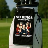 No Kings Fight Oligarchy Golf Towel thumb 2
