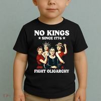 No Kings Fight Oligarchy Toddler T-Shirt thumb 2
