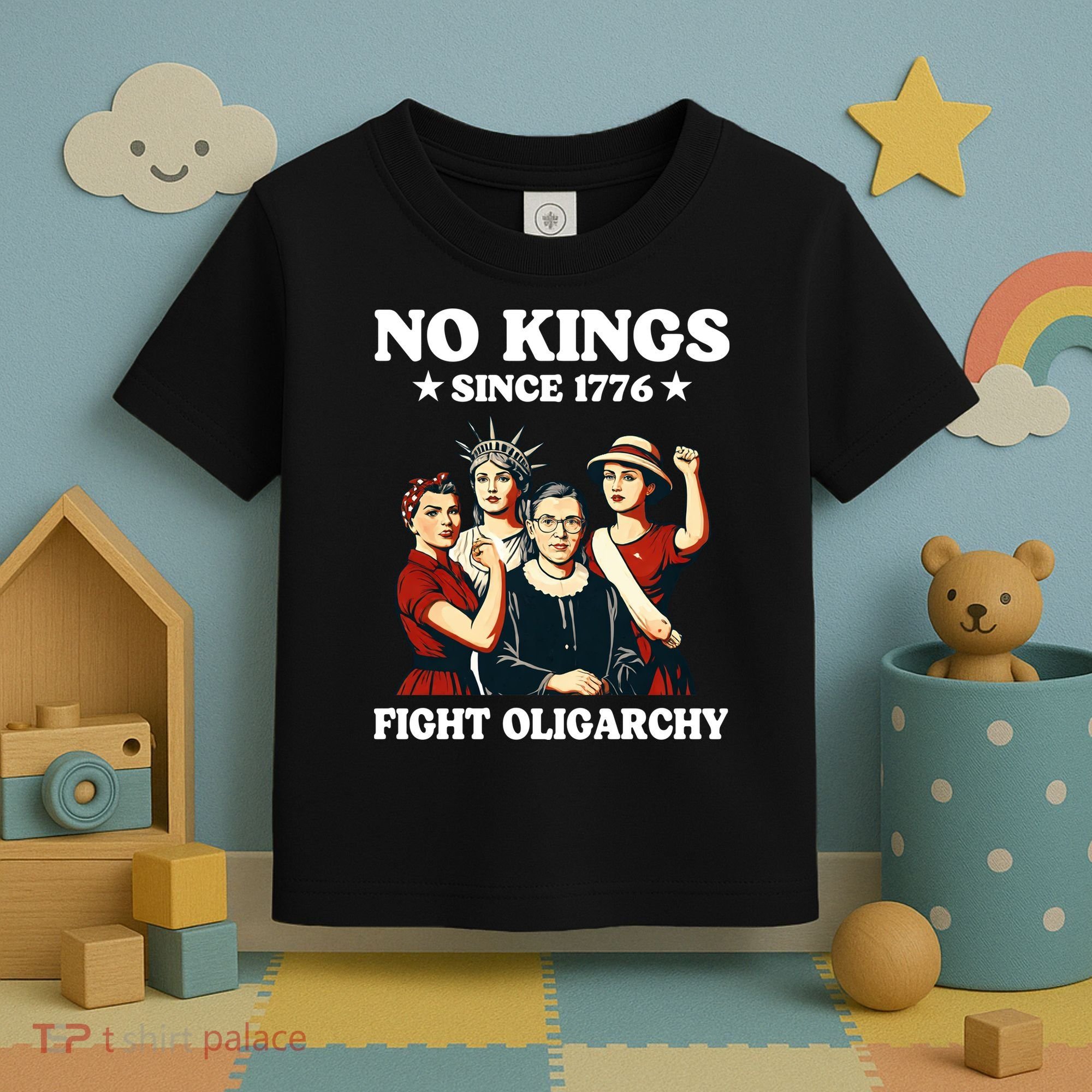 No Kings Fight Oligarchy Toddler T-Shirt
