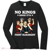 No Kings Fight Oligarchy Women's Long Sleeve Shirt thumb 0