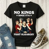 No Kings Fight Oligarchy Women's T-Shirt thumb 3