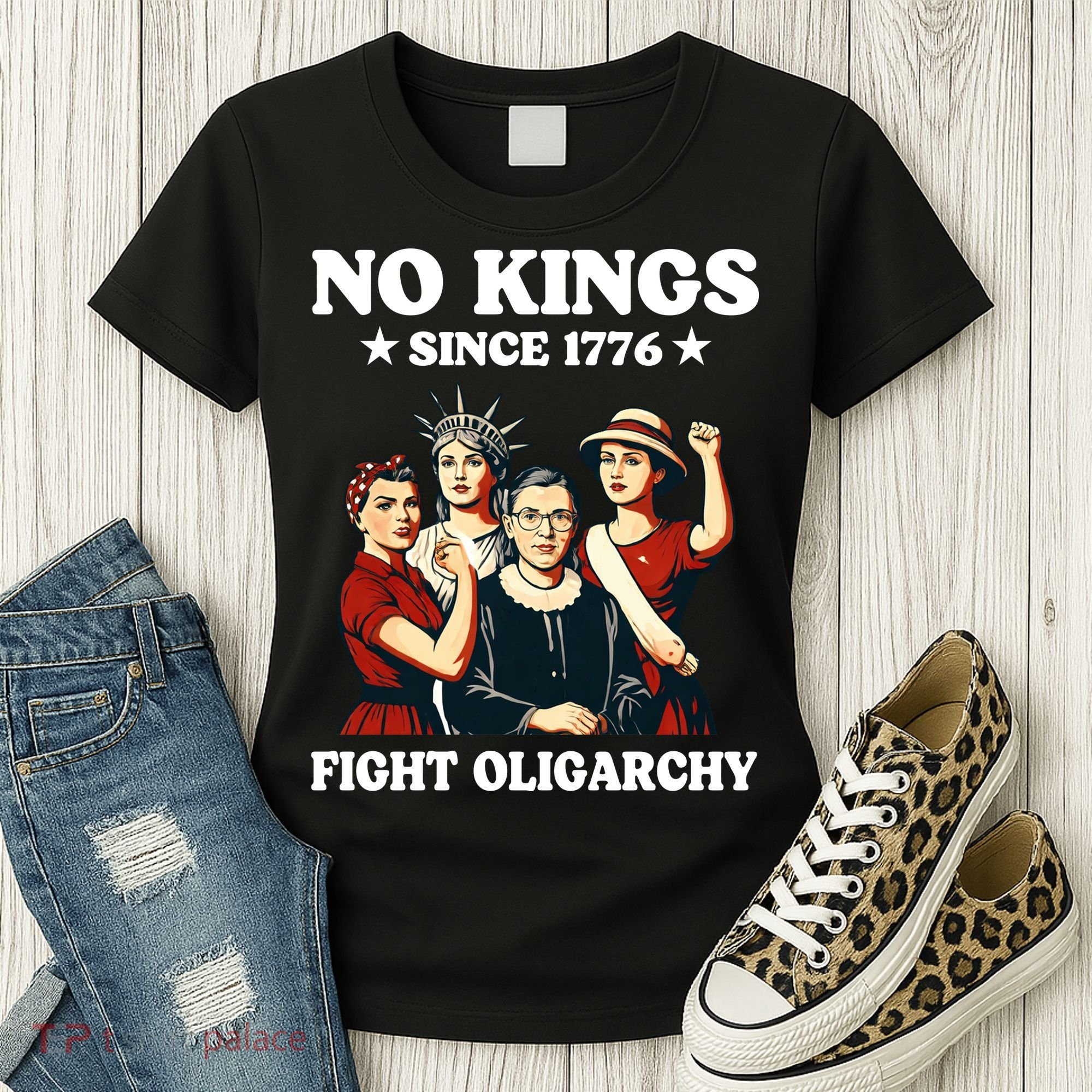 No Kings Fight Oligarchy Women's T-Shirt