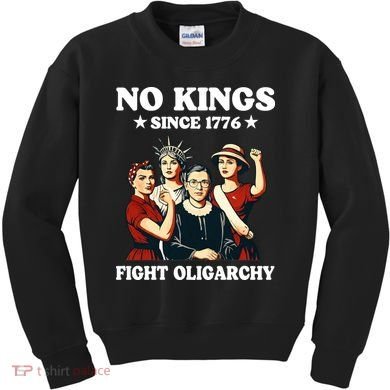 No Kings Fight Oligarchy Kids Sweatshirt