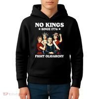 No Kings Fight Oligarchy Kids Hoodie thumb 4
