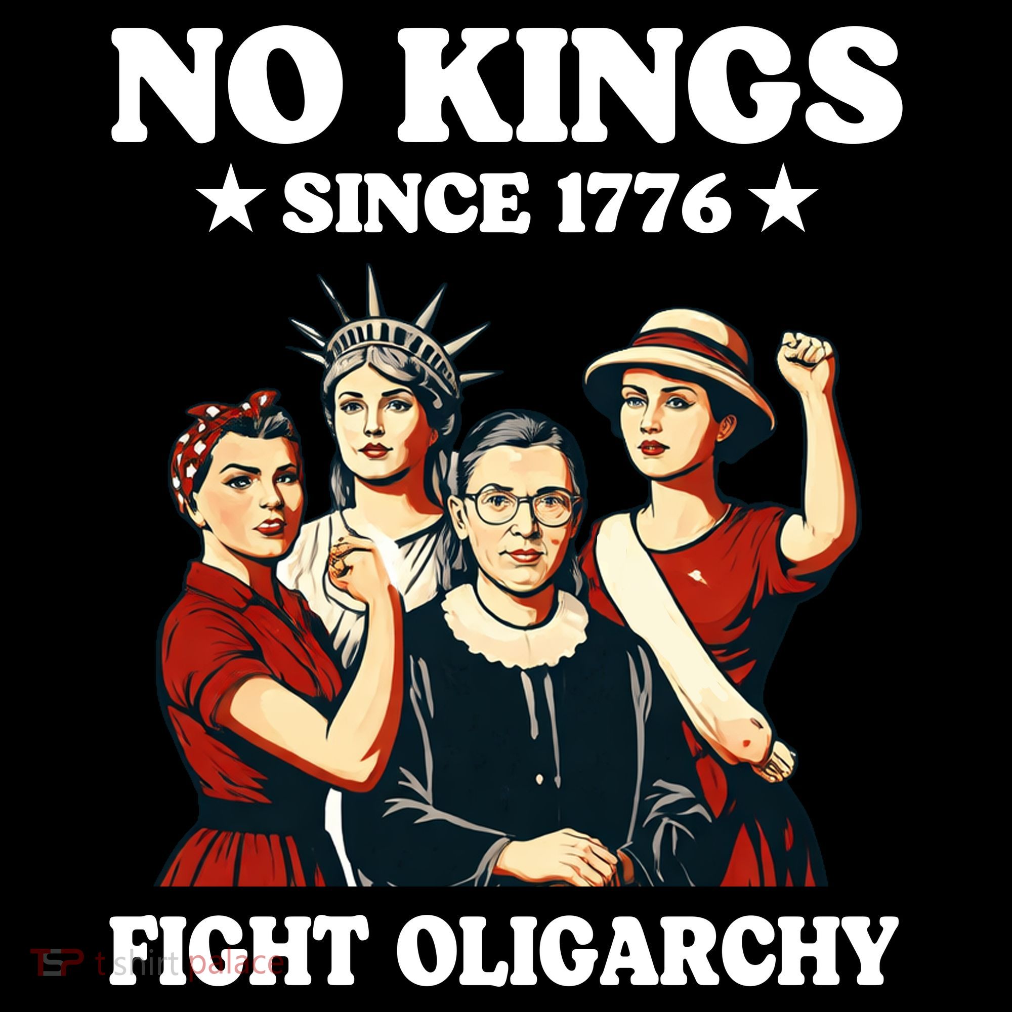 No Kings Fight Oligarchy Kids T-Shirt