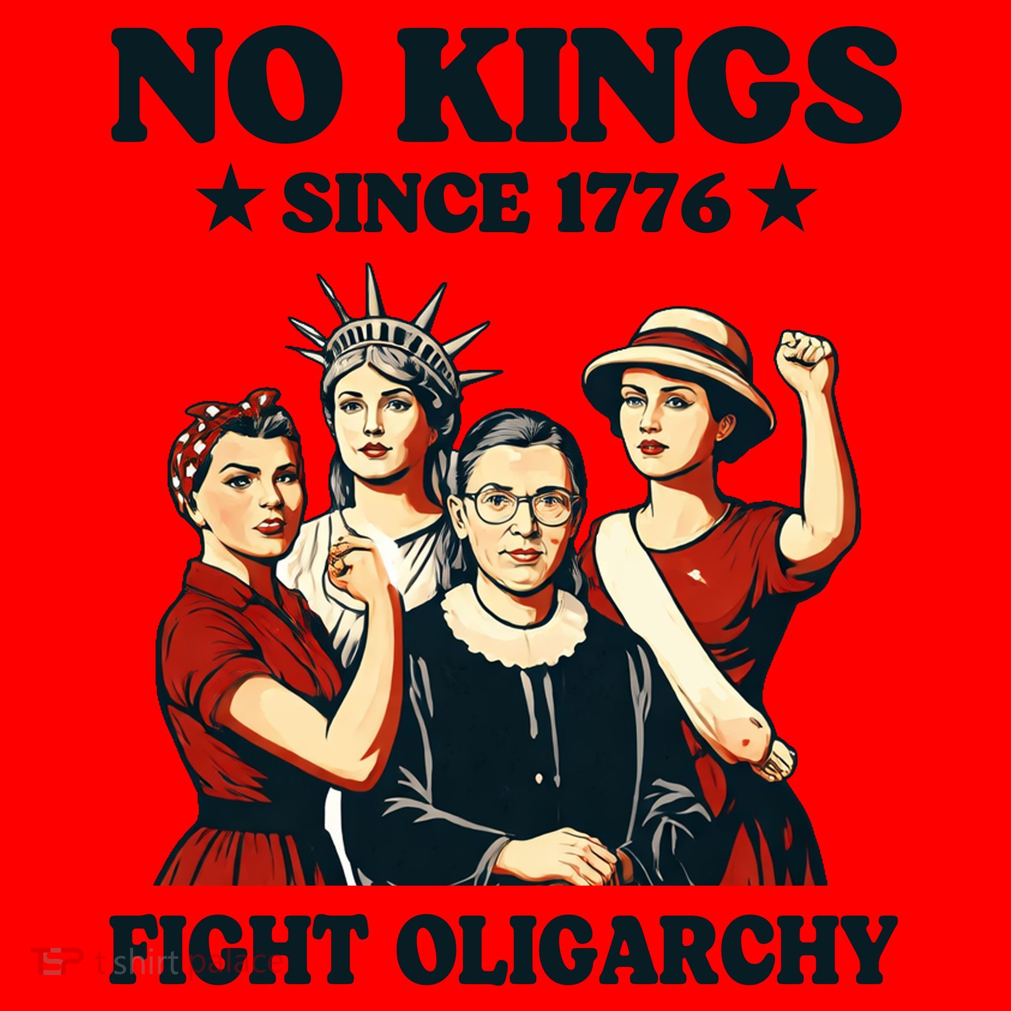 No Kings Fight Oligarchy Santa Hat