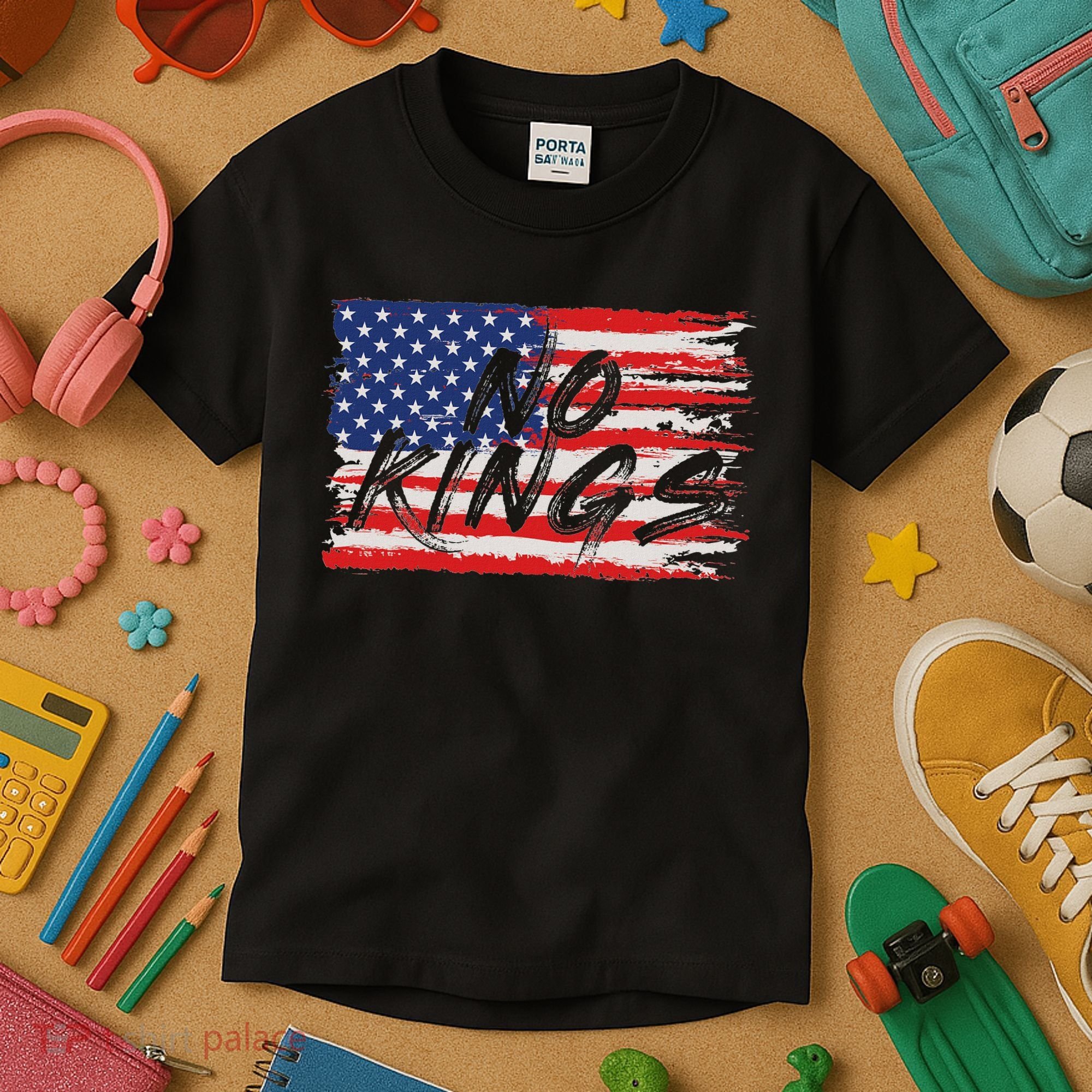 No Kings Flag Proud To Have No Kings Kids T-Shirt