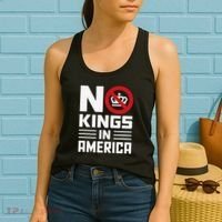 No Kings In America Democracy Usa Protest Women's Tank Top thumb 2