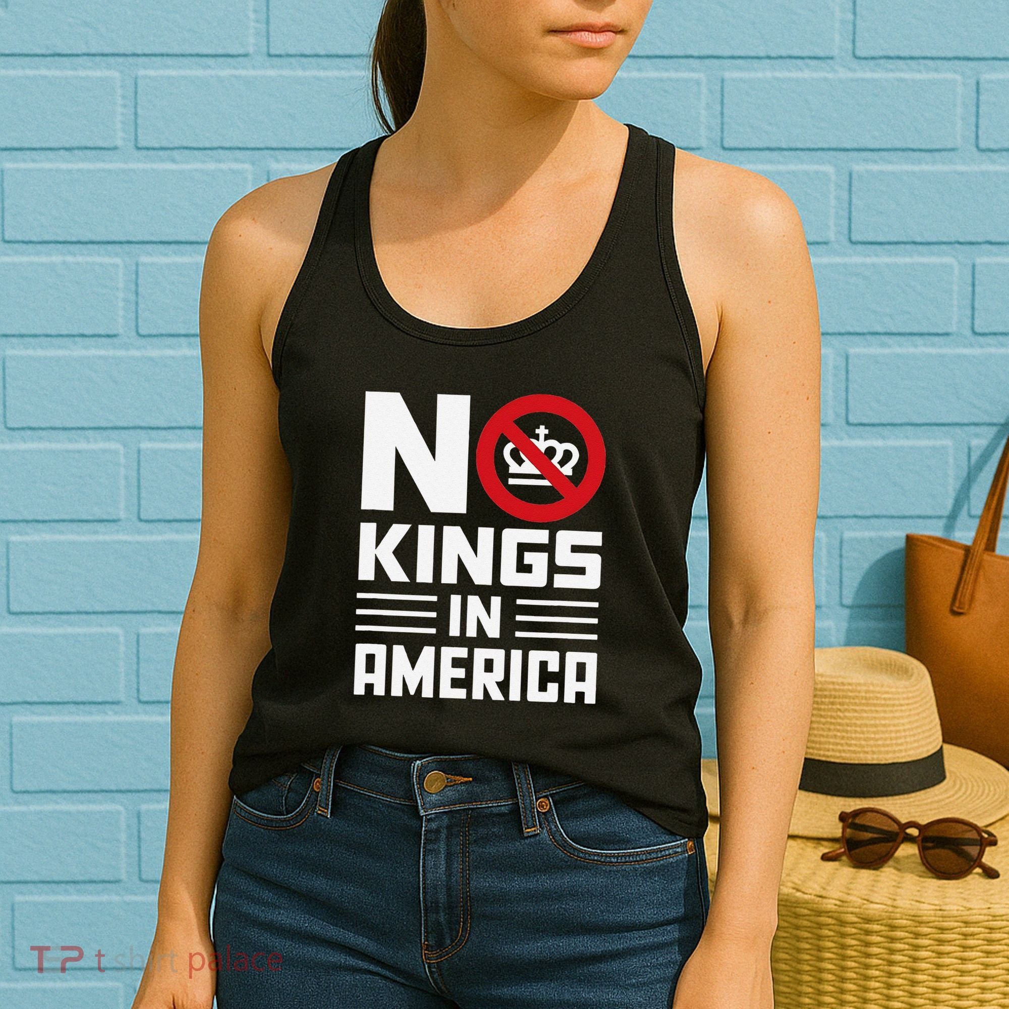 No Kings In America Democracy Usa Protest Women's Tank Top
