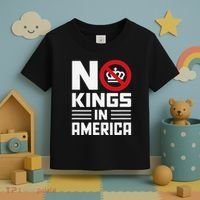 No Kings In America Democracy Usa Protest Toddler T-Shirt thumb 3
