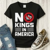 No Kings In America Democracy Usa Protest Women's T-Shirt thumb 3