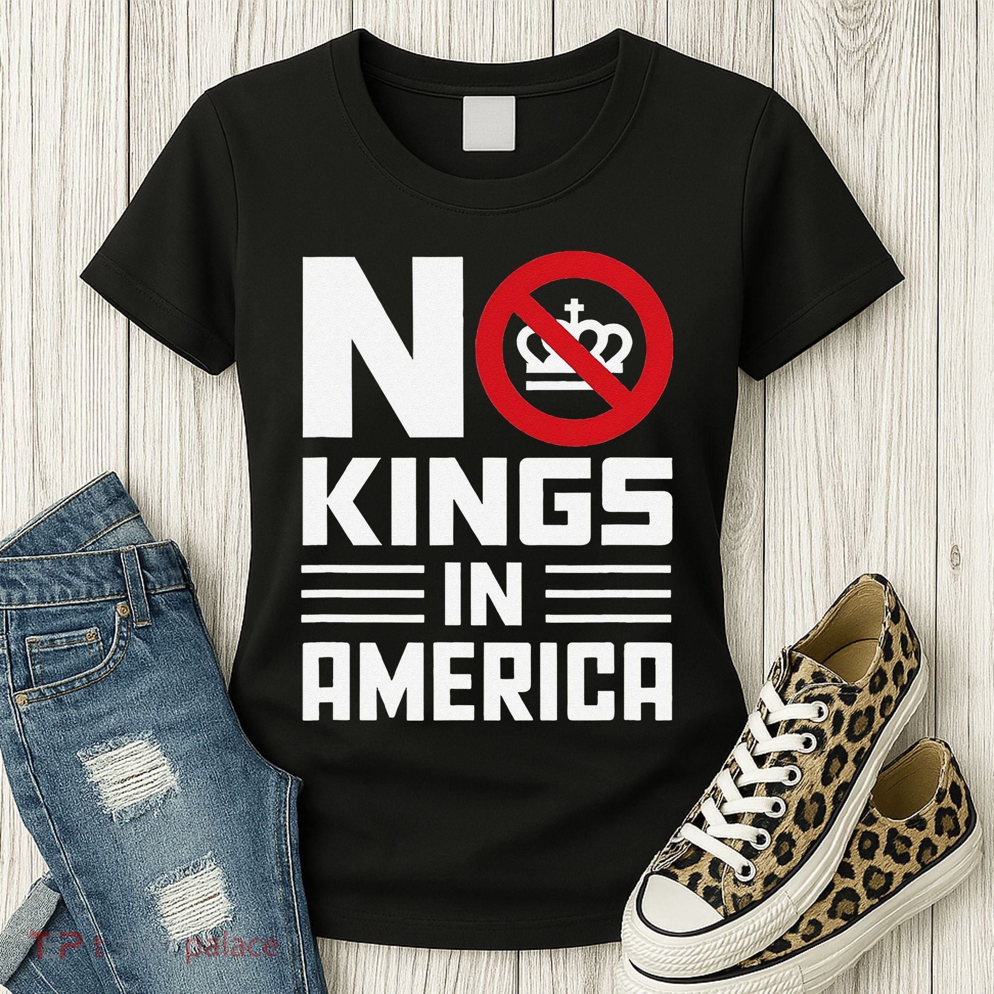 No Kings In America Democracy Usa Protest Women's T-Shirt