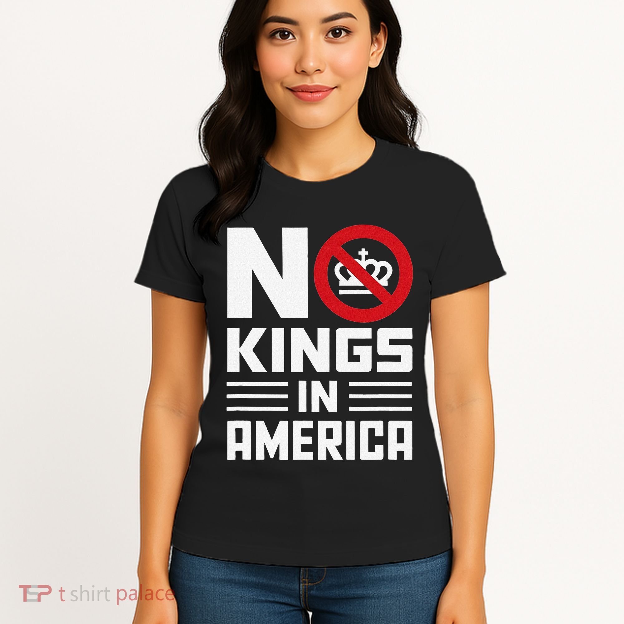 No Kings In America Democracy Usa Protest Women's T-Shirt