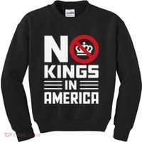No Kings In America Democracy Usa Protest Kids Sweatshirt thumb 0